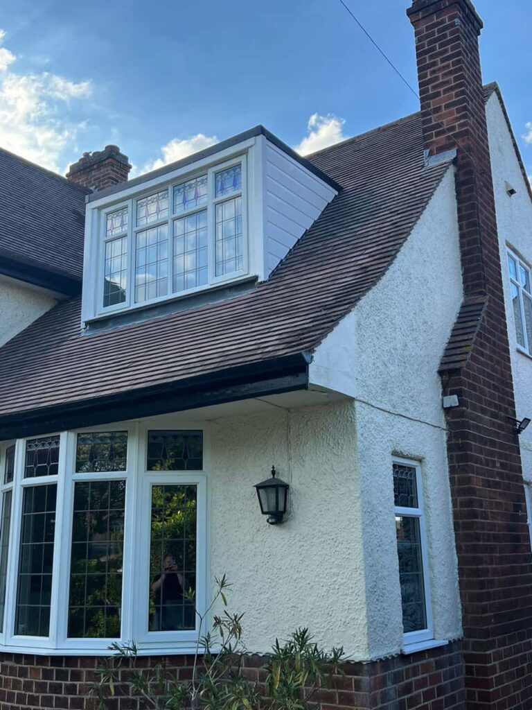 This is a photo of a dormer window which has just had some repairs carried out where the roof and the dormer meet. Works carried out by Radcliffe on Trent Roofing Repairs